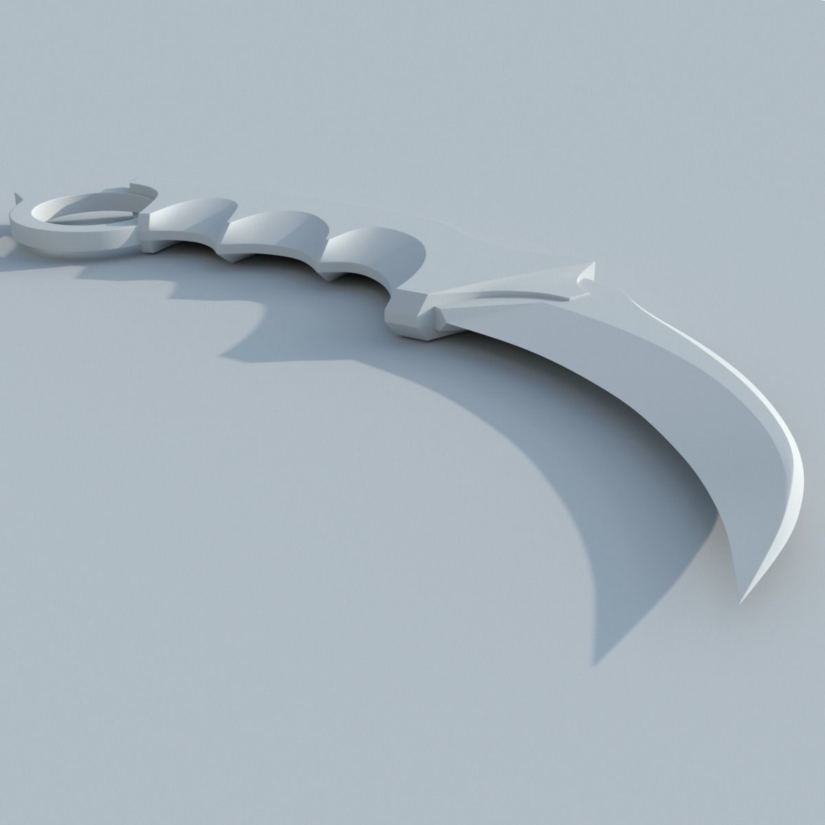Karambit knife 3D model_9