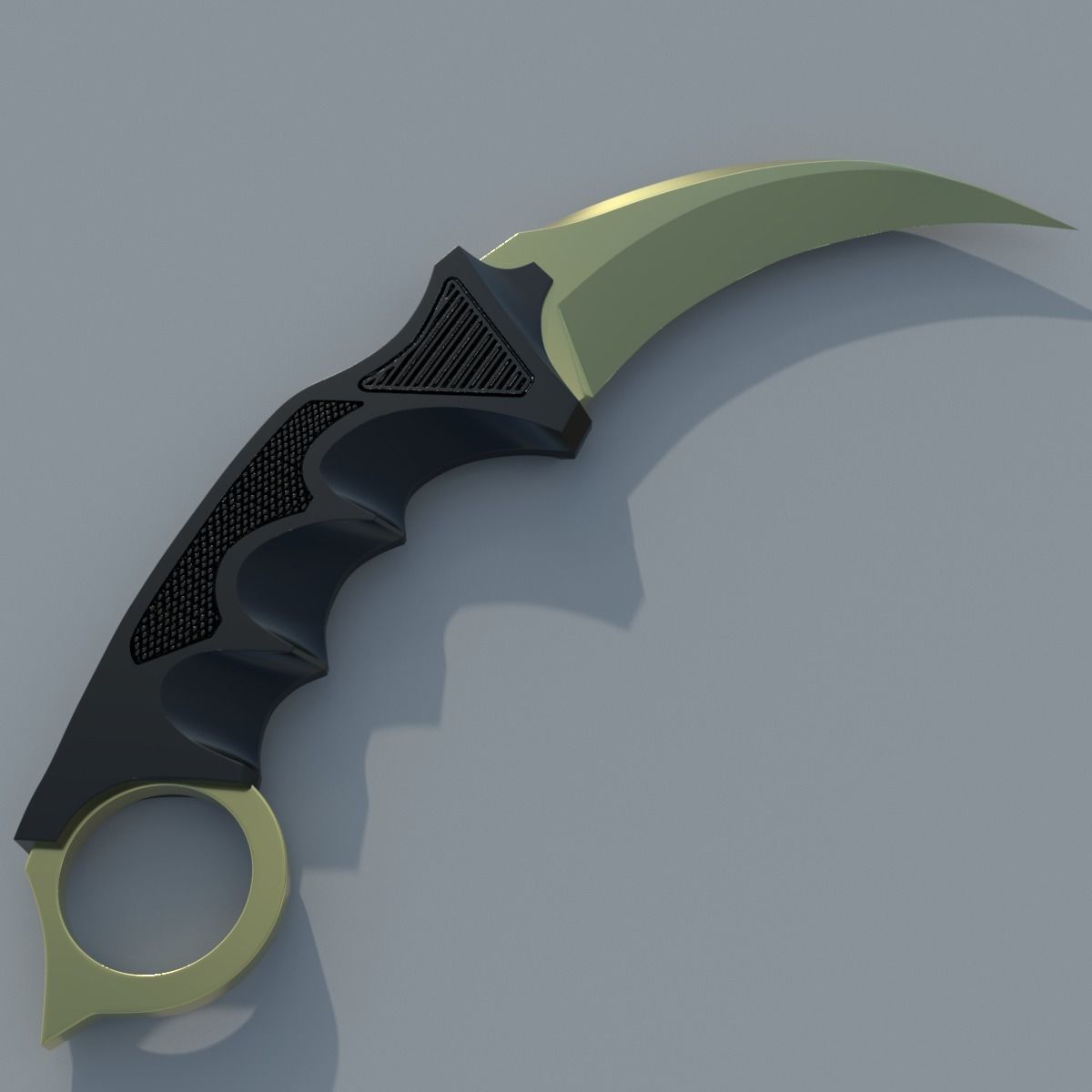 Karambit knife 3D model_1