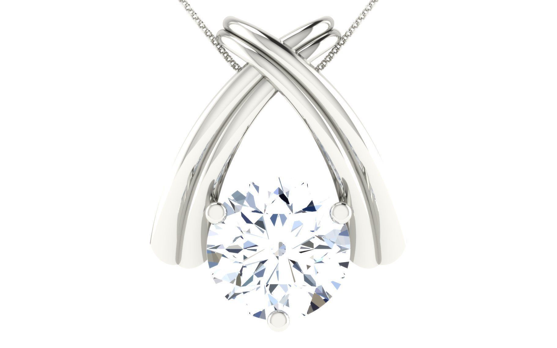 Solitaire pendant 3dm stl render detail 3D print model 3D print model_4