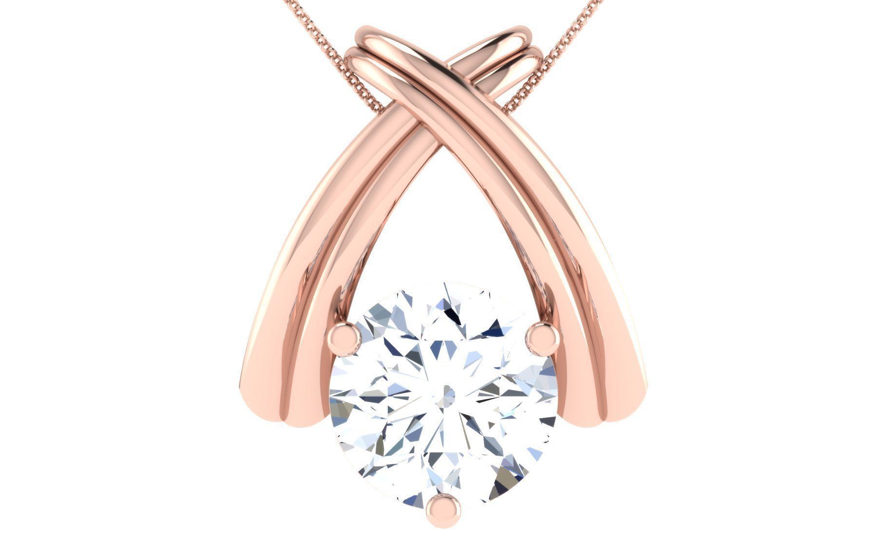 Solitaire pendant 3dm stl render detail 3D print model 3D print model_5