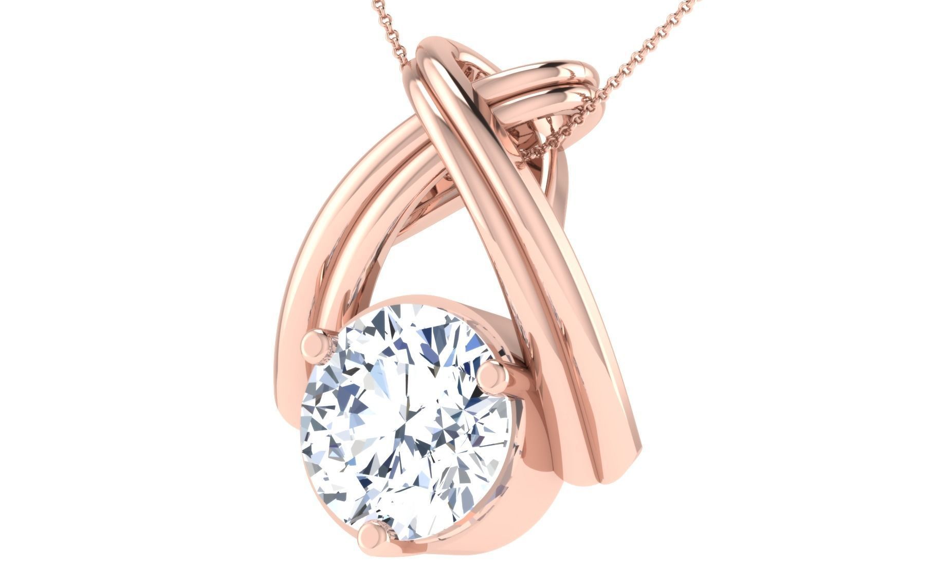 Solitaire pendant 3dm stl render detail 3D print model 3D print model_12