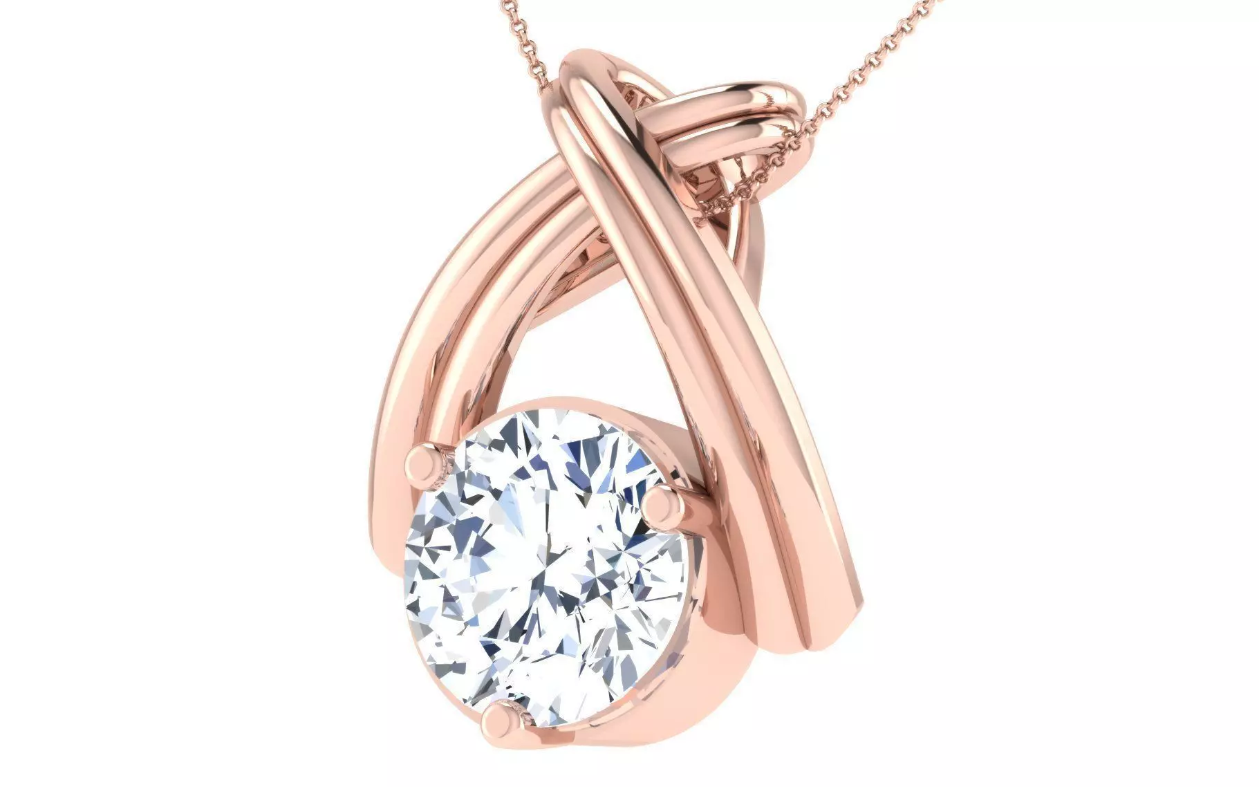 Solitaire pendant 3dm stl render detail 3D print model 3D print model_0