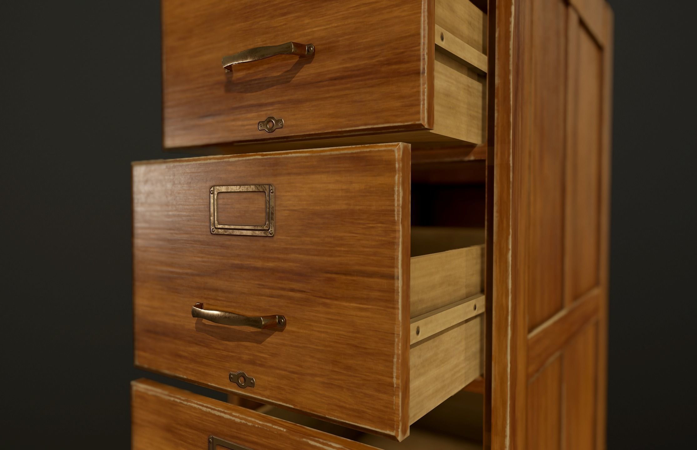 Filing Cabinets - PBR Game Ready Low-poly 3D model_5