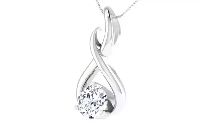 Solitaire pendant 3dm stl render detail 3D print model 3D print model