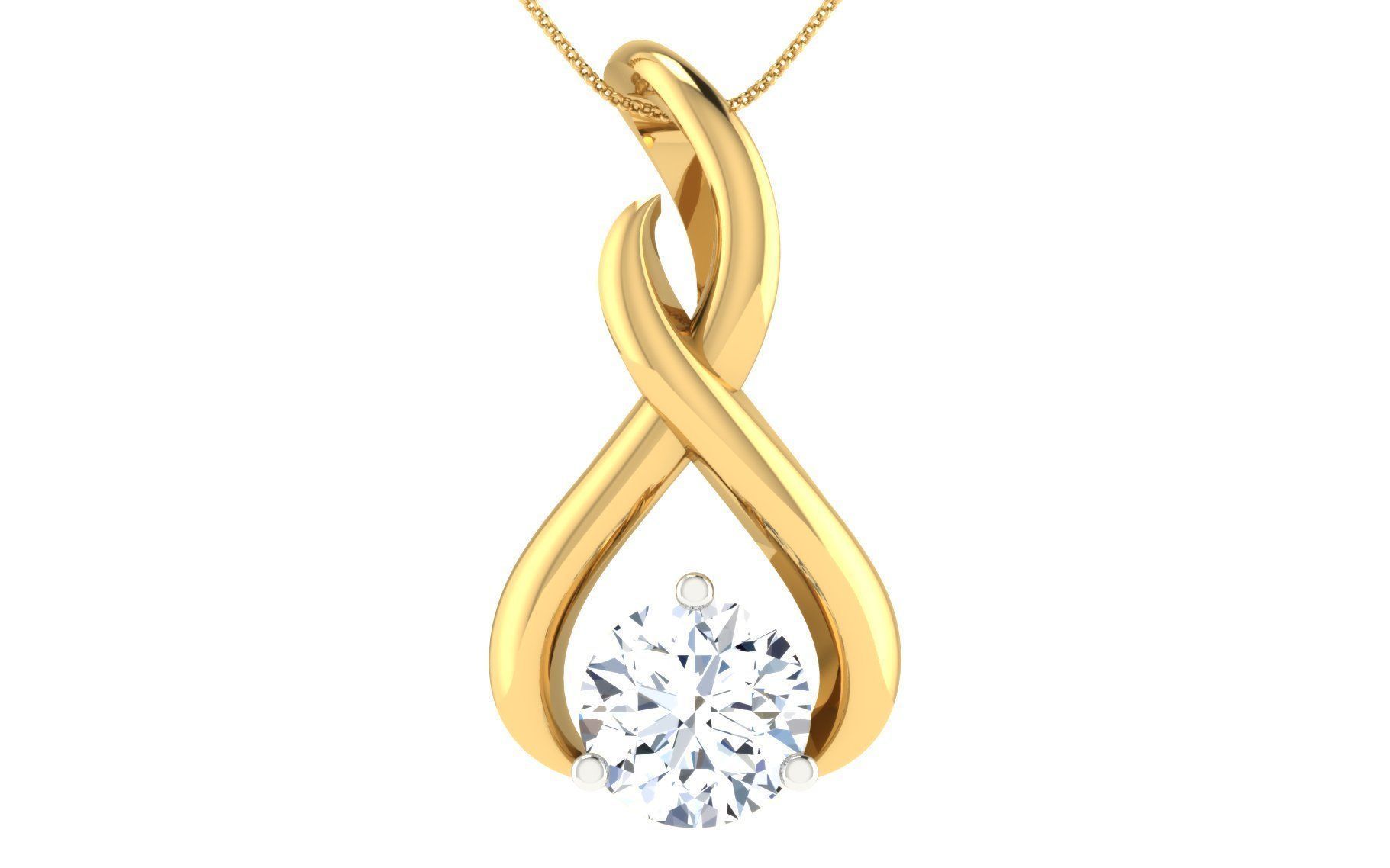 Solitaire pendant 3dm stl render detail 3D print model 3D print model_11