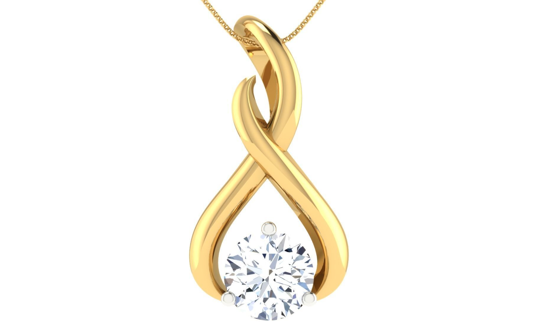 Solitaire pendant 3dm stl render detail 3D print model 3D print model_20