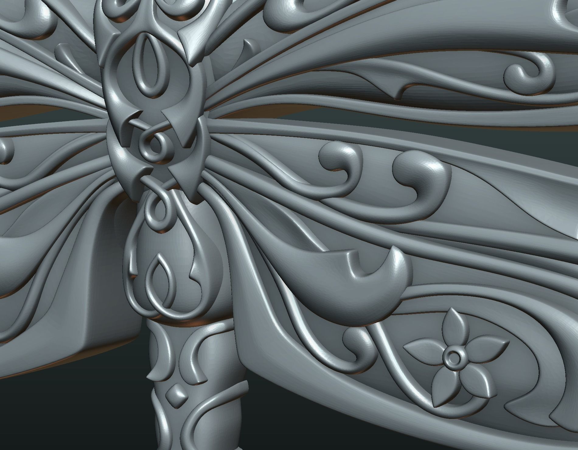 Dragonfly Pendant 3D print model_18