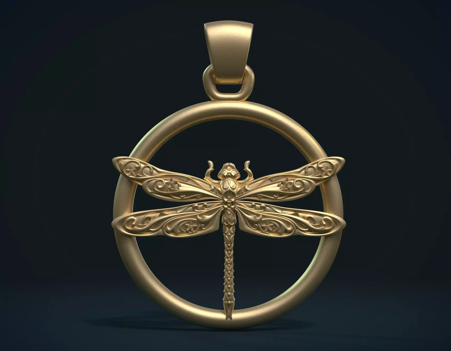 Dragonfly Pendant 3D print model_0