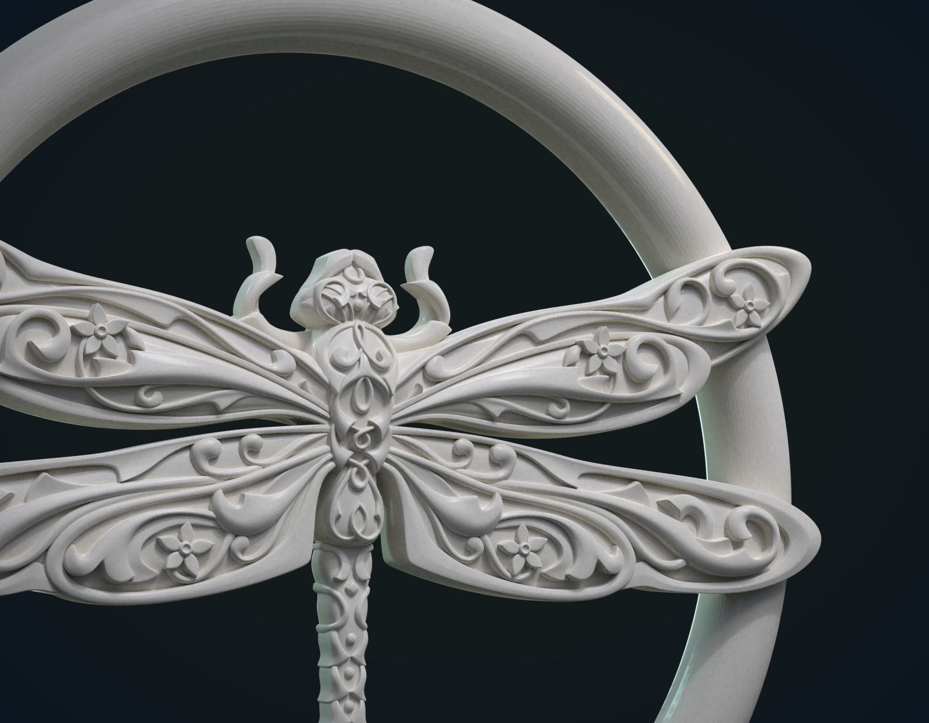 Dragonfly Pendant 3D print model_6