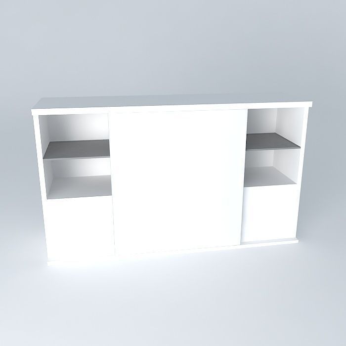 Sliding Door Sideboard Free 3D model_2