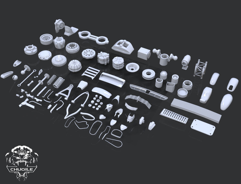 Hard Surface - Kitbash 3D model_1