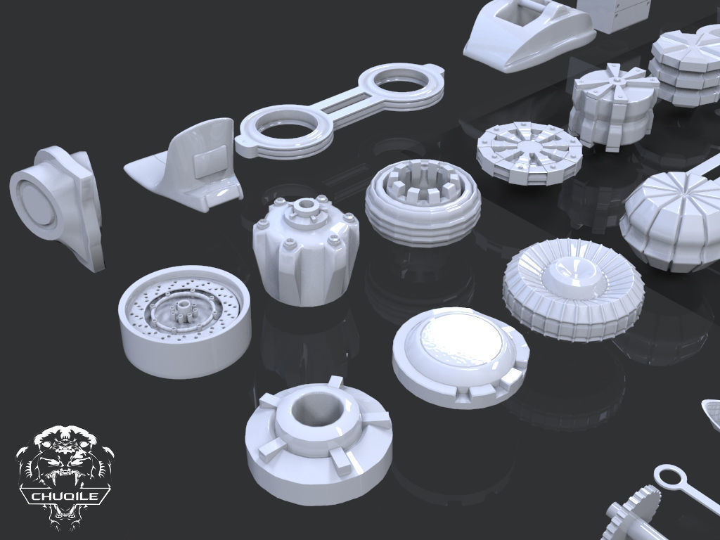 Hard Surface - Kitbash 3D model_3