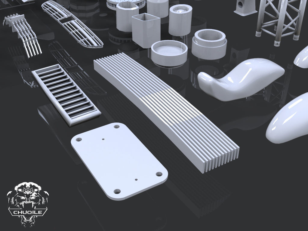 Hard Surface - Kitbash 3D model_7