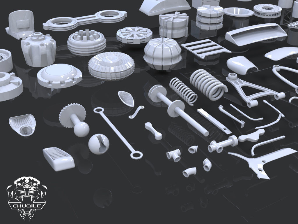 Hard Surface - Kitbash 3D model_2