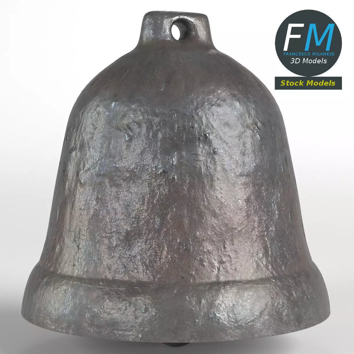 Bell with clapper 3D model_0