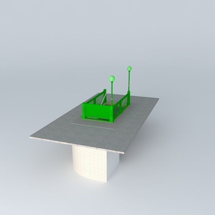 Subway Entrance NYC Style Free 3D model_1