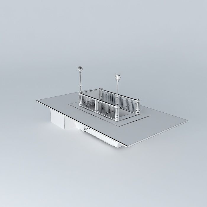 Subway Entrance NYC Style Free 3D model_3
