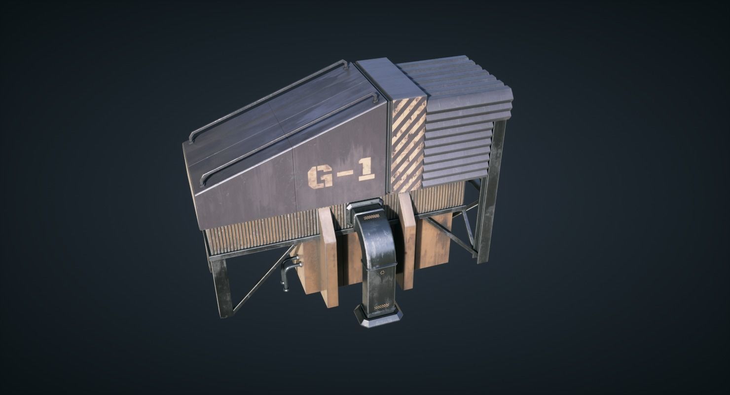 Mars KitBash - Generator Low-poly 3D model_3