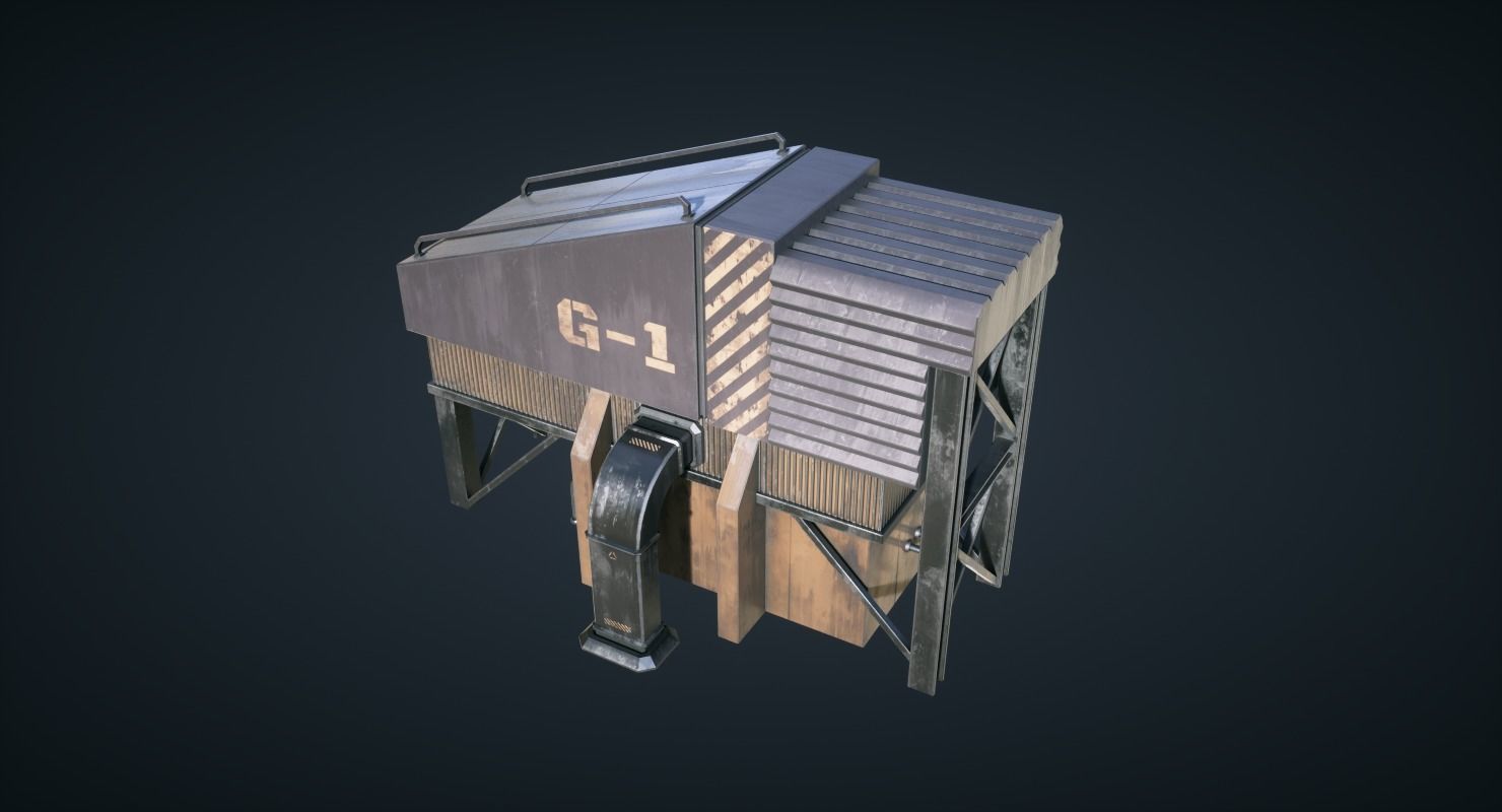 Mars KitBash - Generator Low-poly 3D model_5