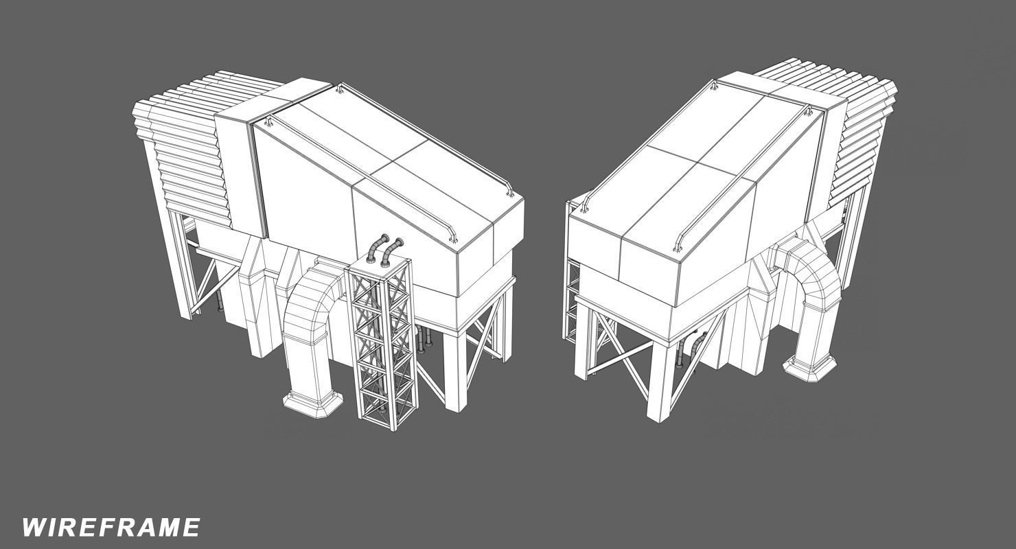 Mars KitBash - Generator Low-poly 3D model_6