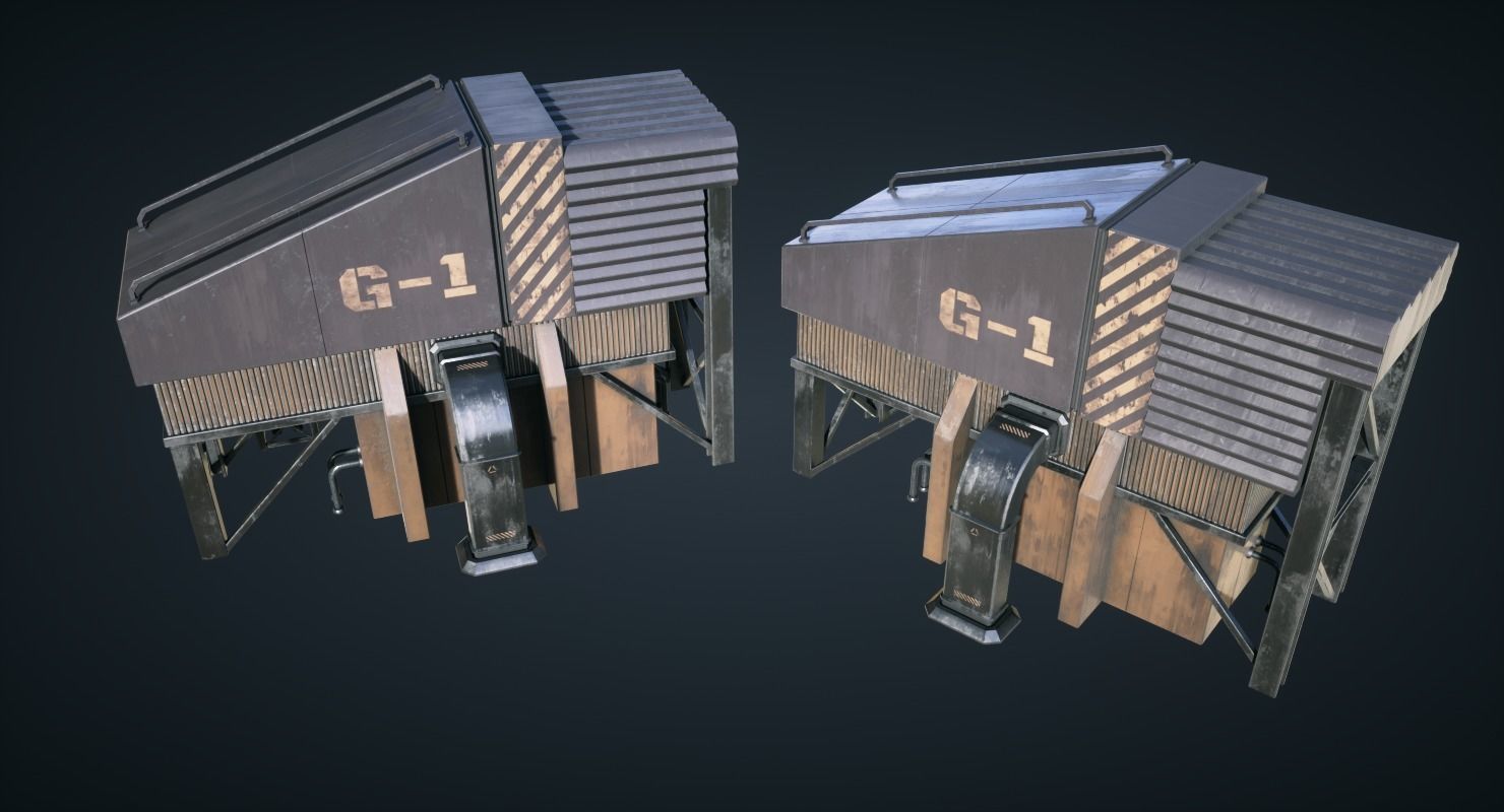 Mars KitBash - Generator Low-poly 3D model_1