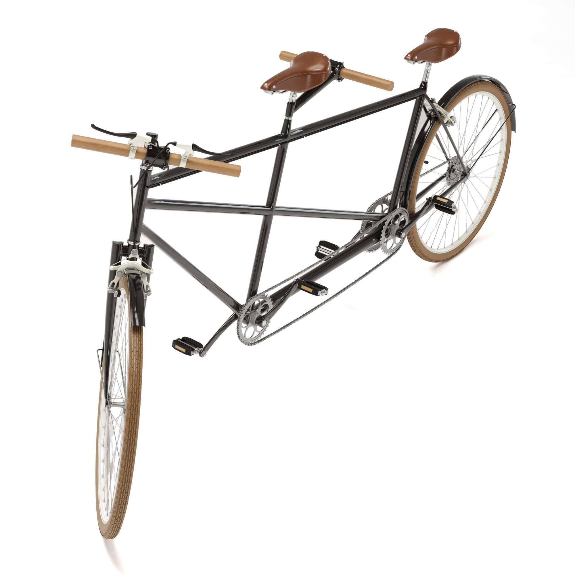 Tandem Bicycle 3D model_5