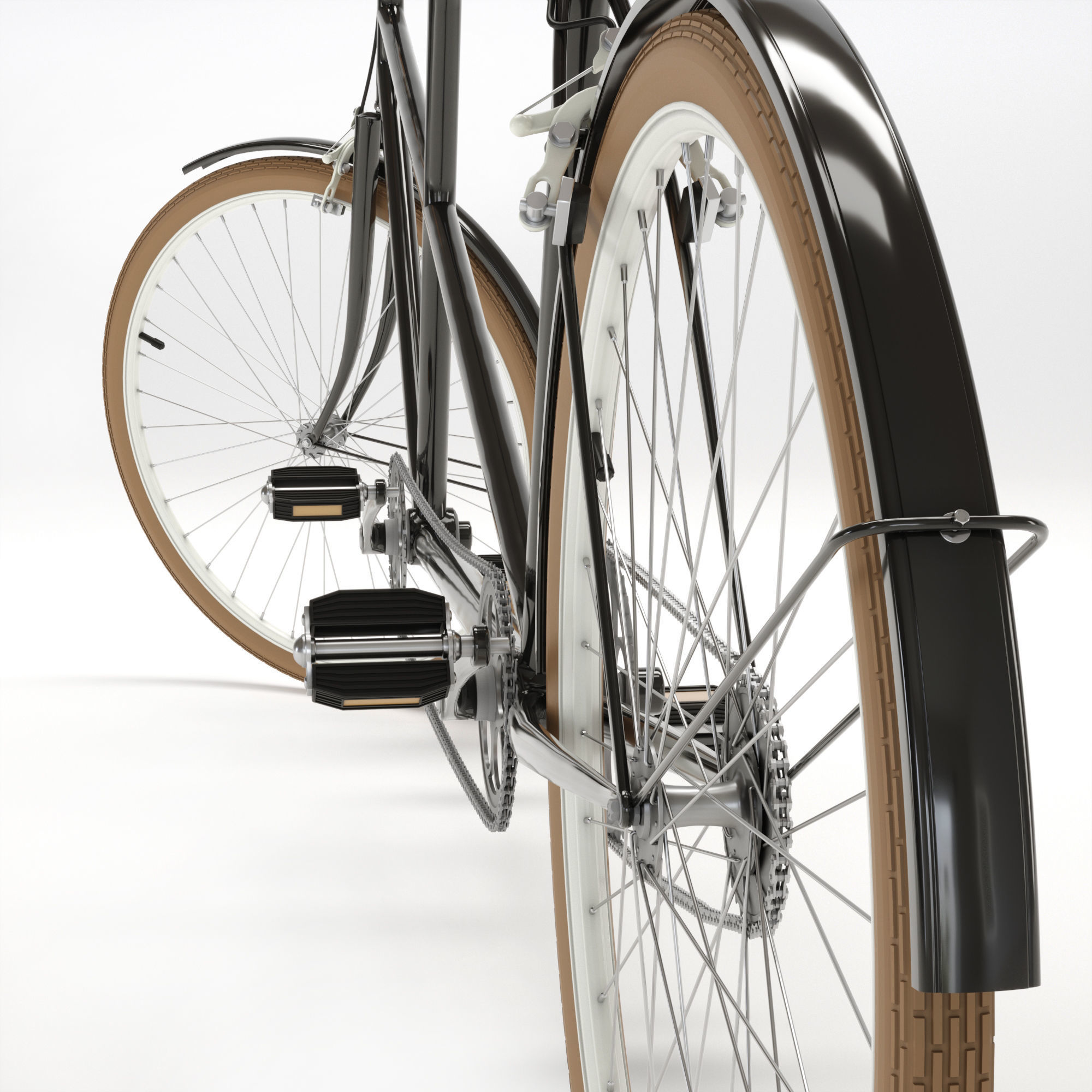 Tandem Bicycle 3D model_2