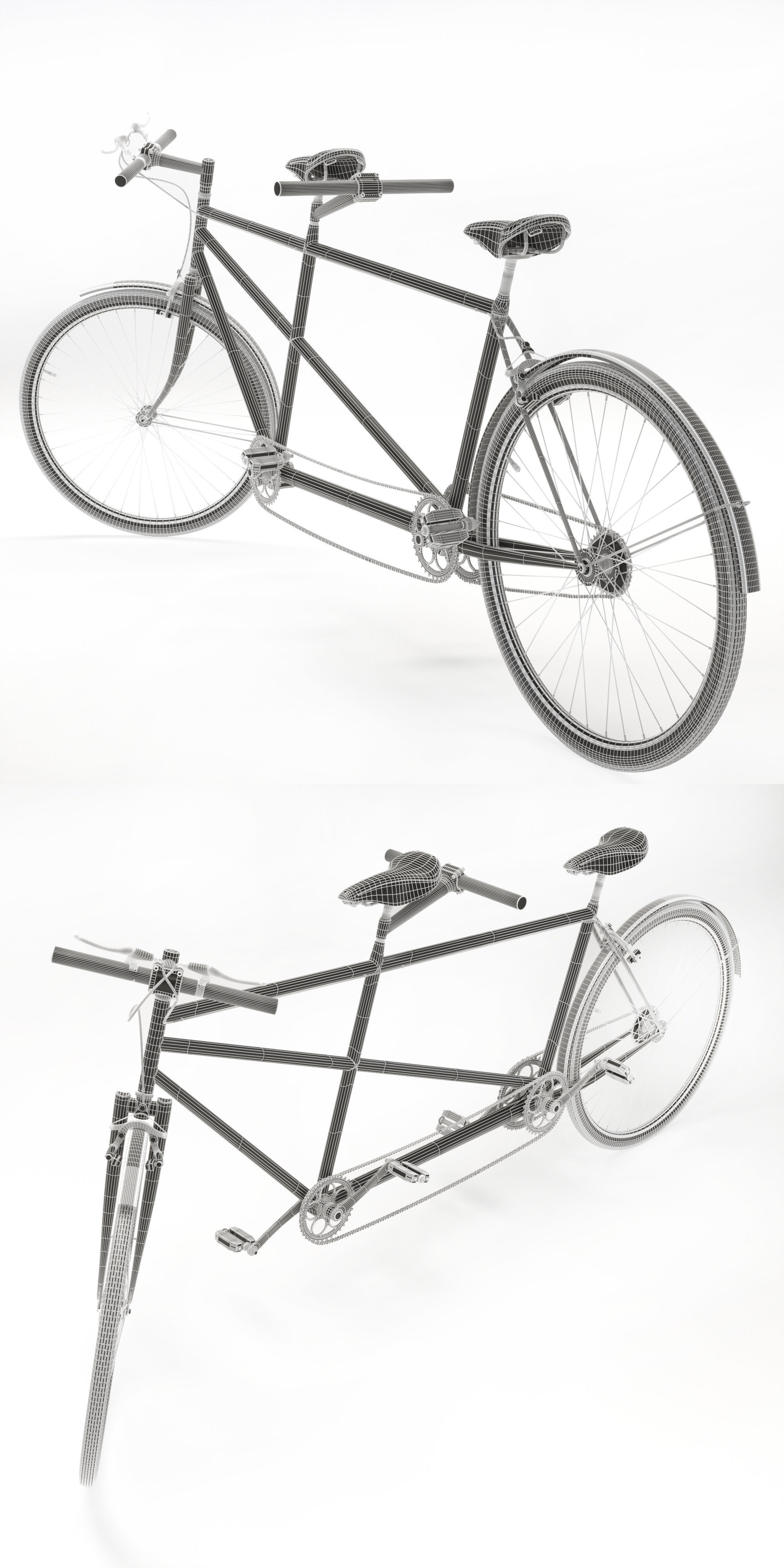 Tandem Bicycle 3D model_6
