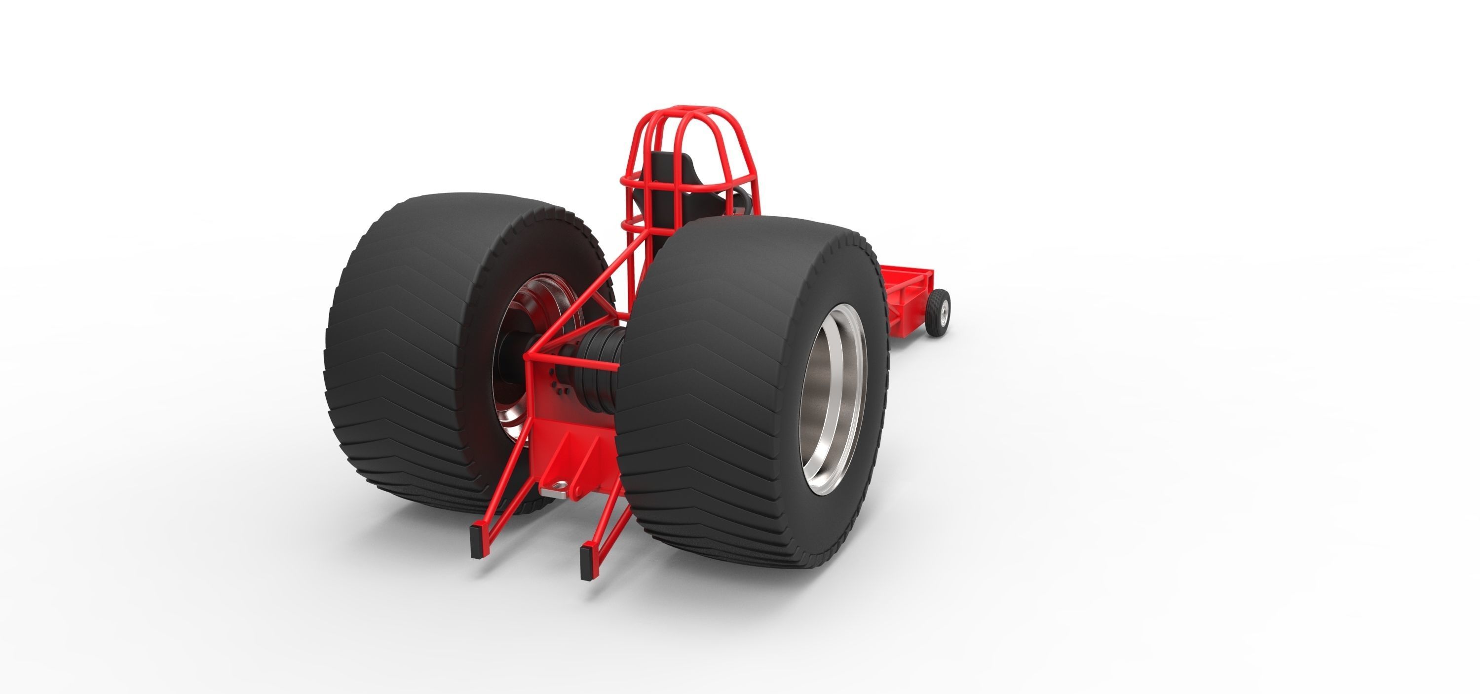 Chassis of pulling tractor 3D model_10
