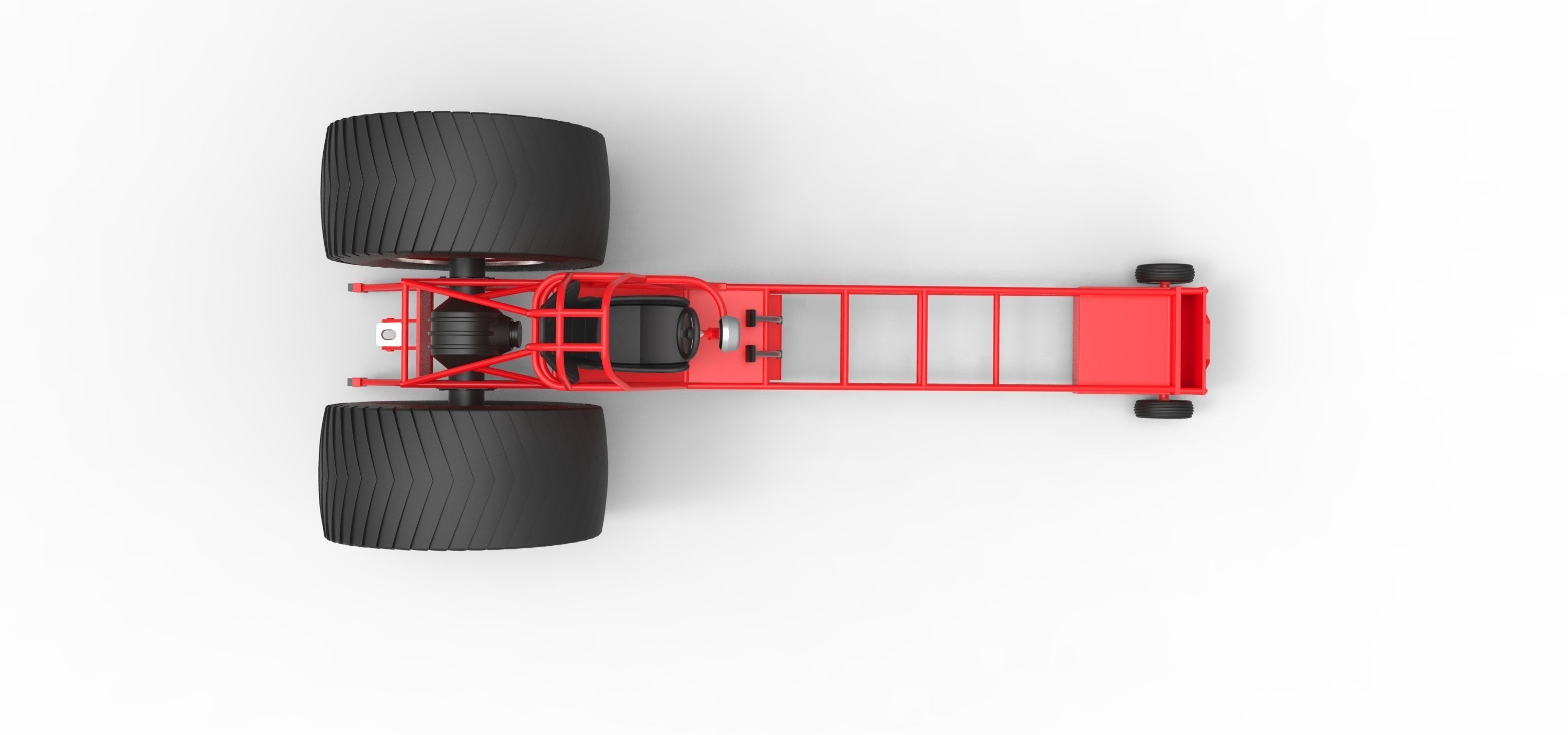 Chassis of pulling tractor 3D model_8