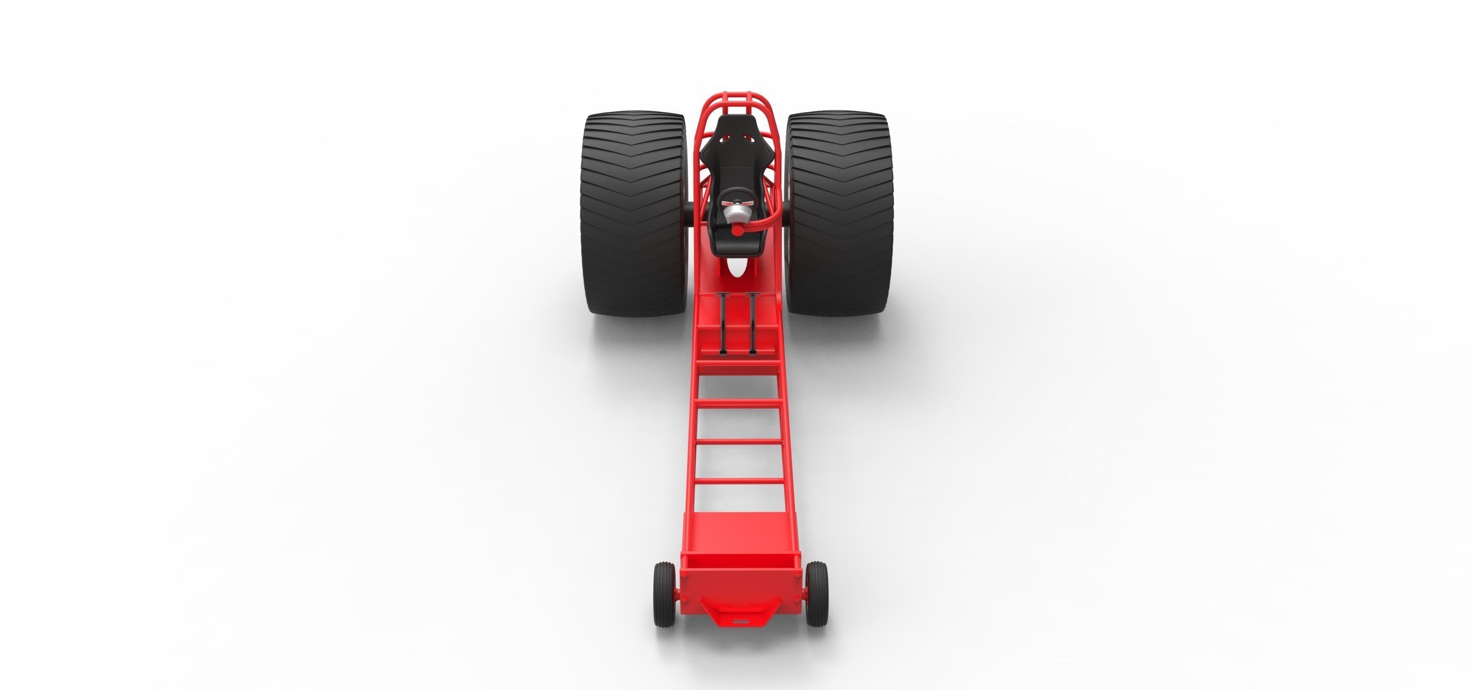 Chassis of pulling tractor 3D model_4