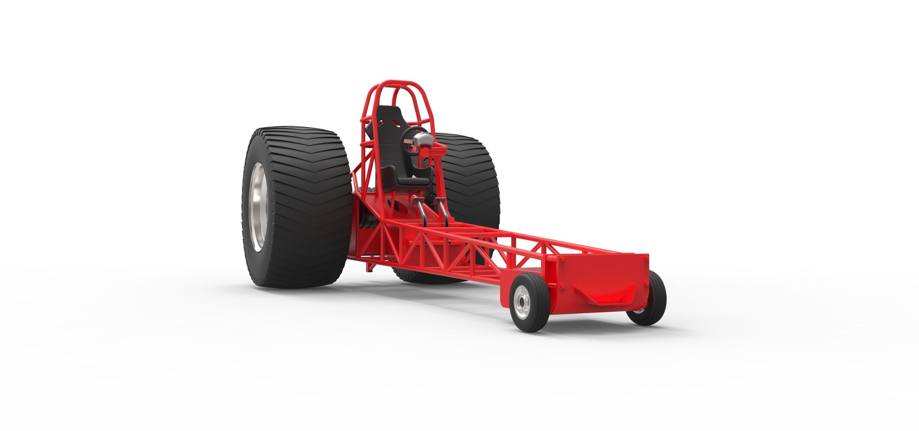 Chassis of pulling tractor 3D model_3