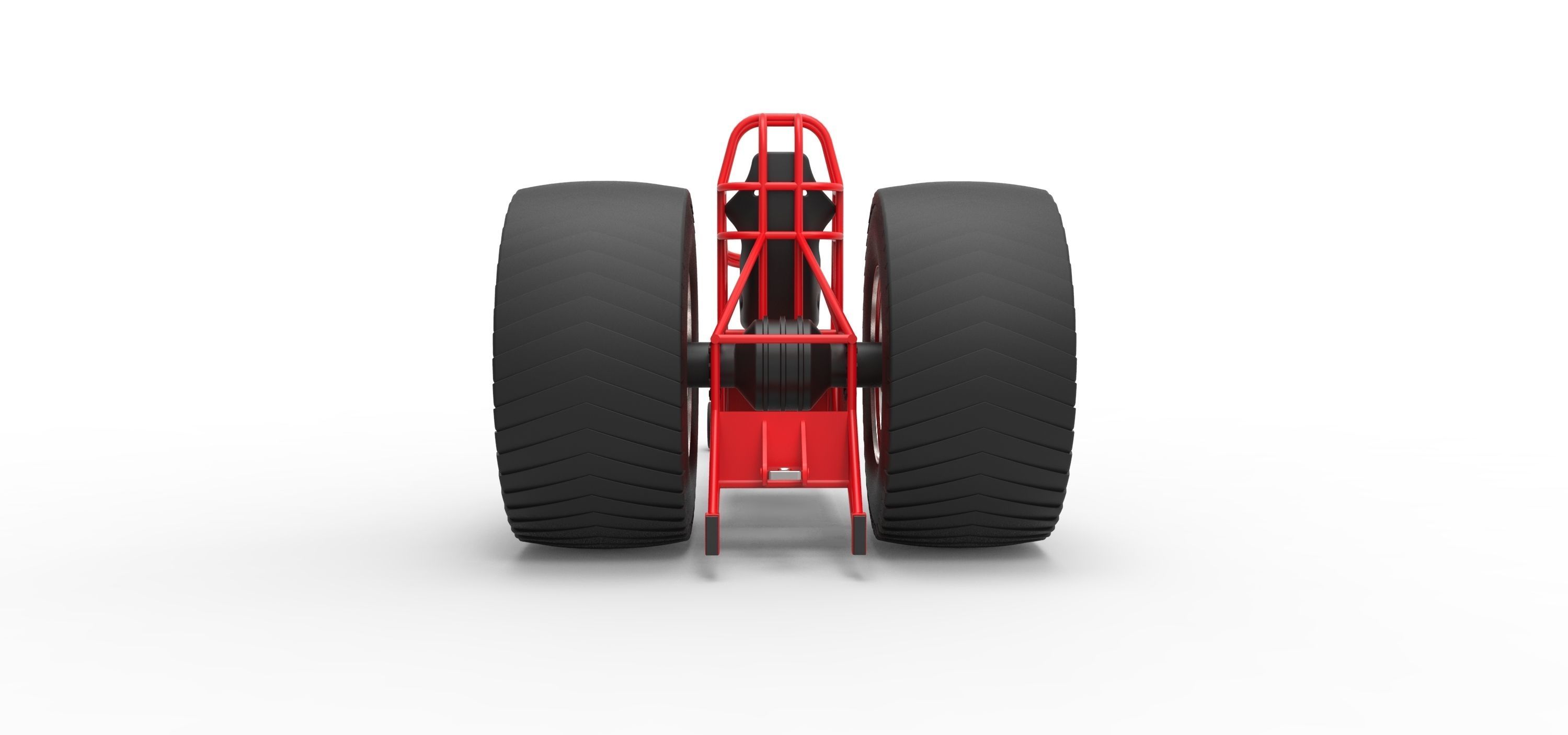 Chassis of pulling tractor 3D model_11