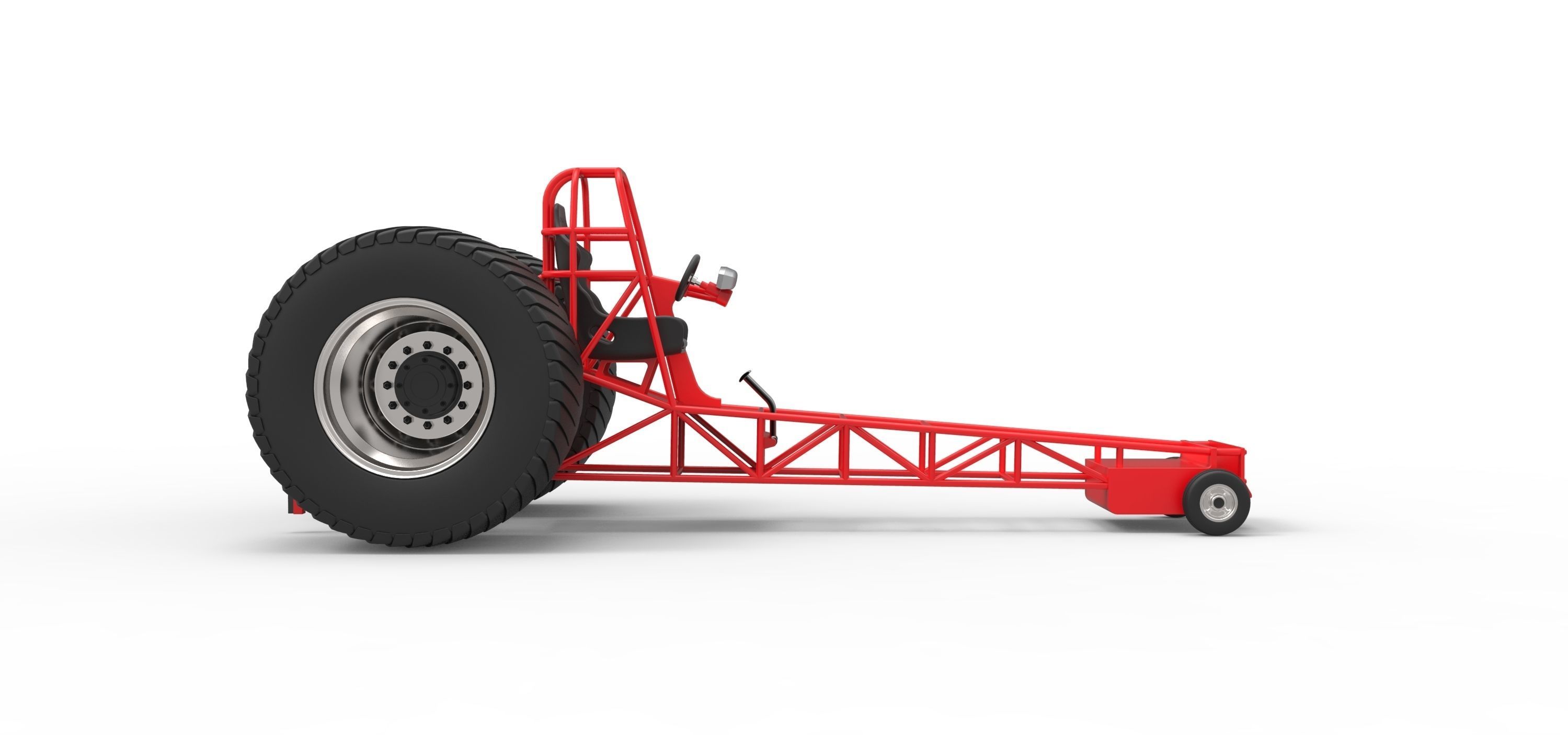 Chassis of pulling tractor 3D model_6