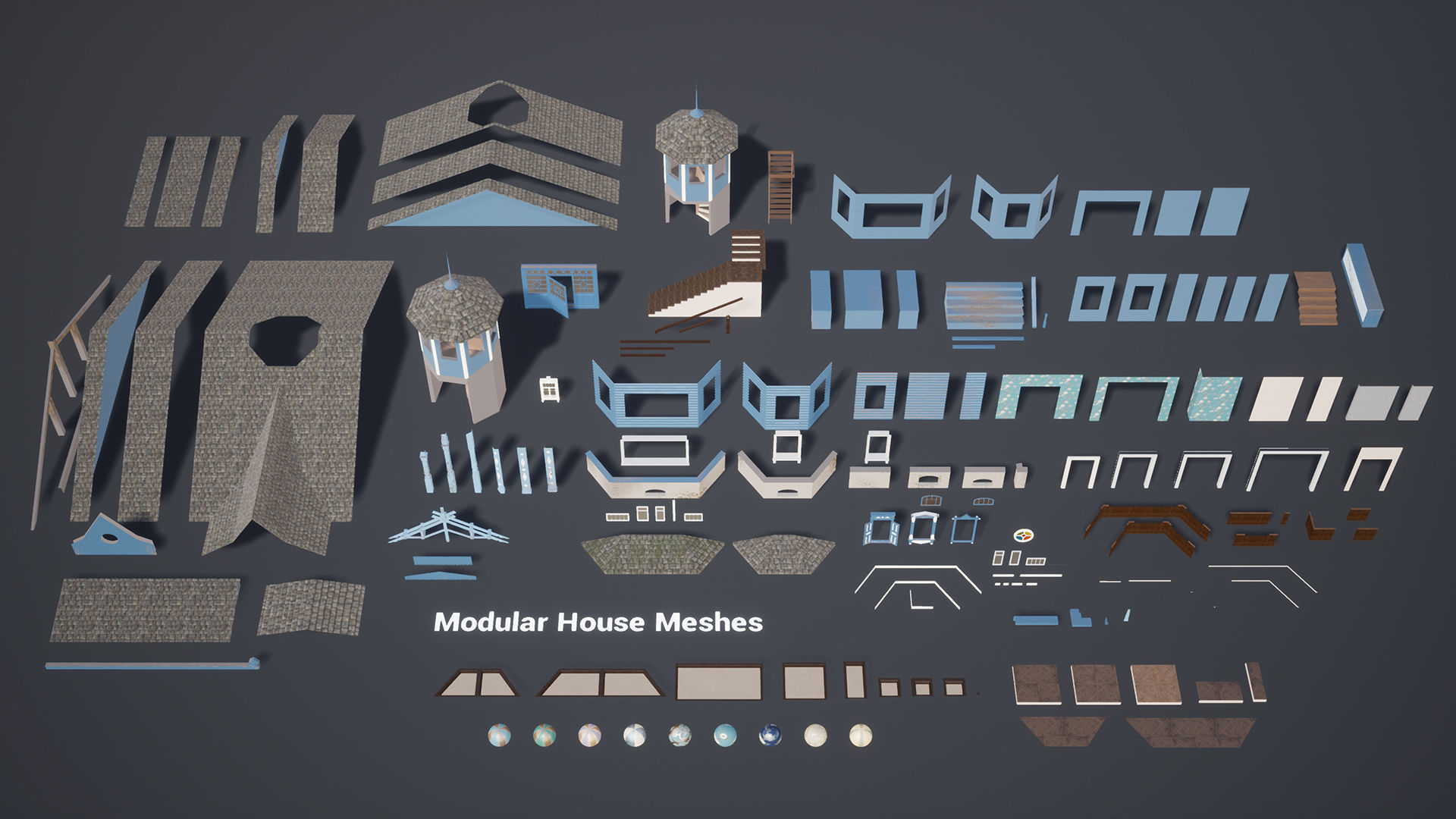 Russian Estate House Unreal Engine 4 Low-poly 3D model_28