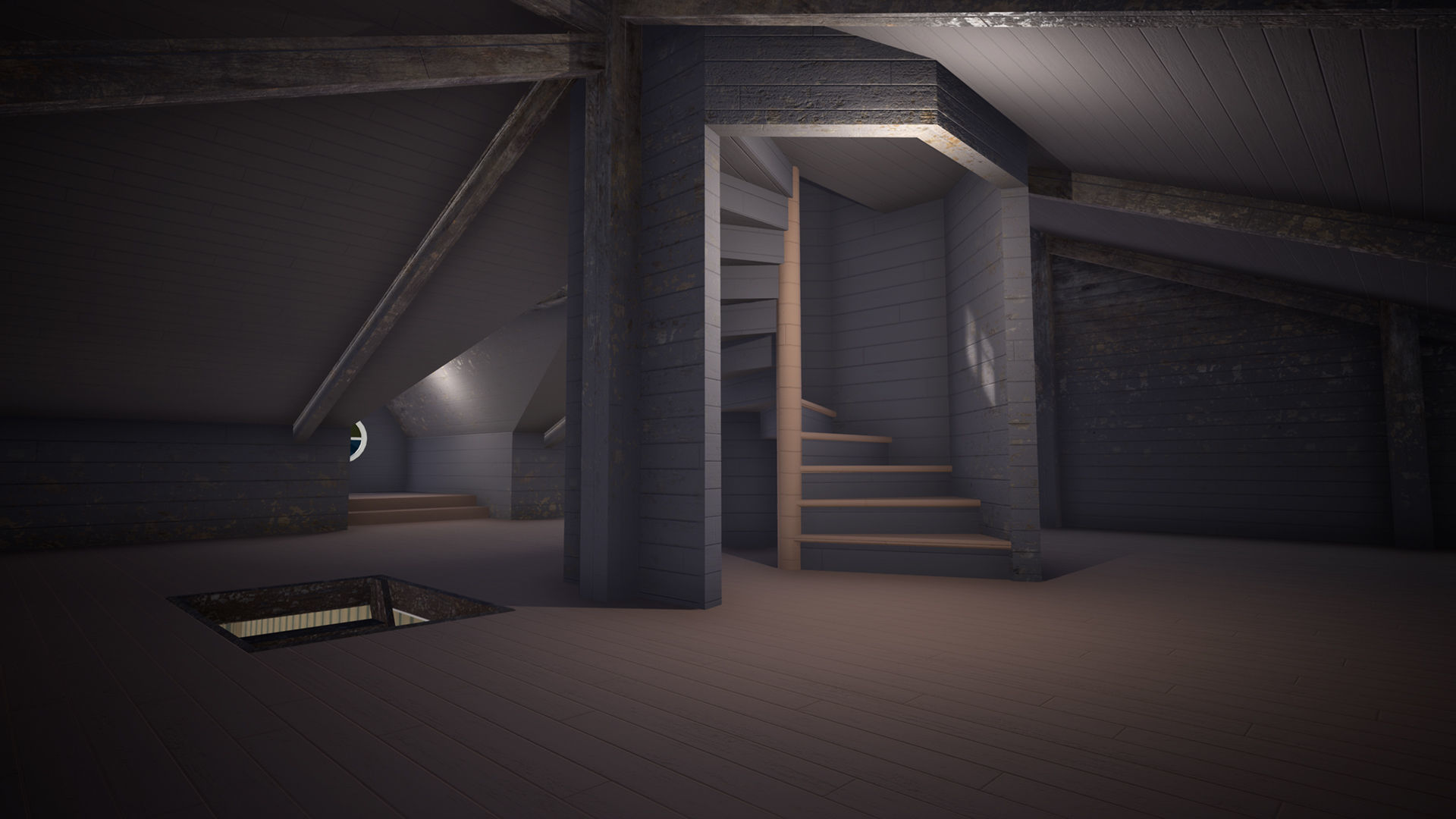 Russian Estate House Unreal Engine 4 Low-poly 3D model_30