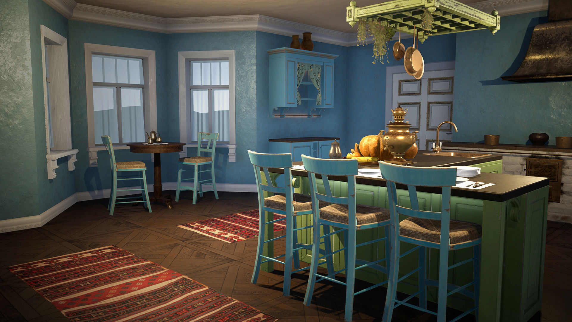 Russian Estate House Unreal Engine 4 Low-poly 3D model_8