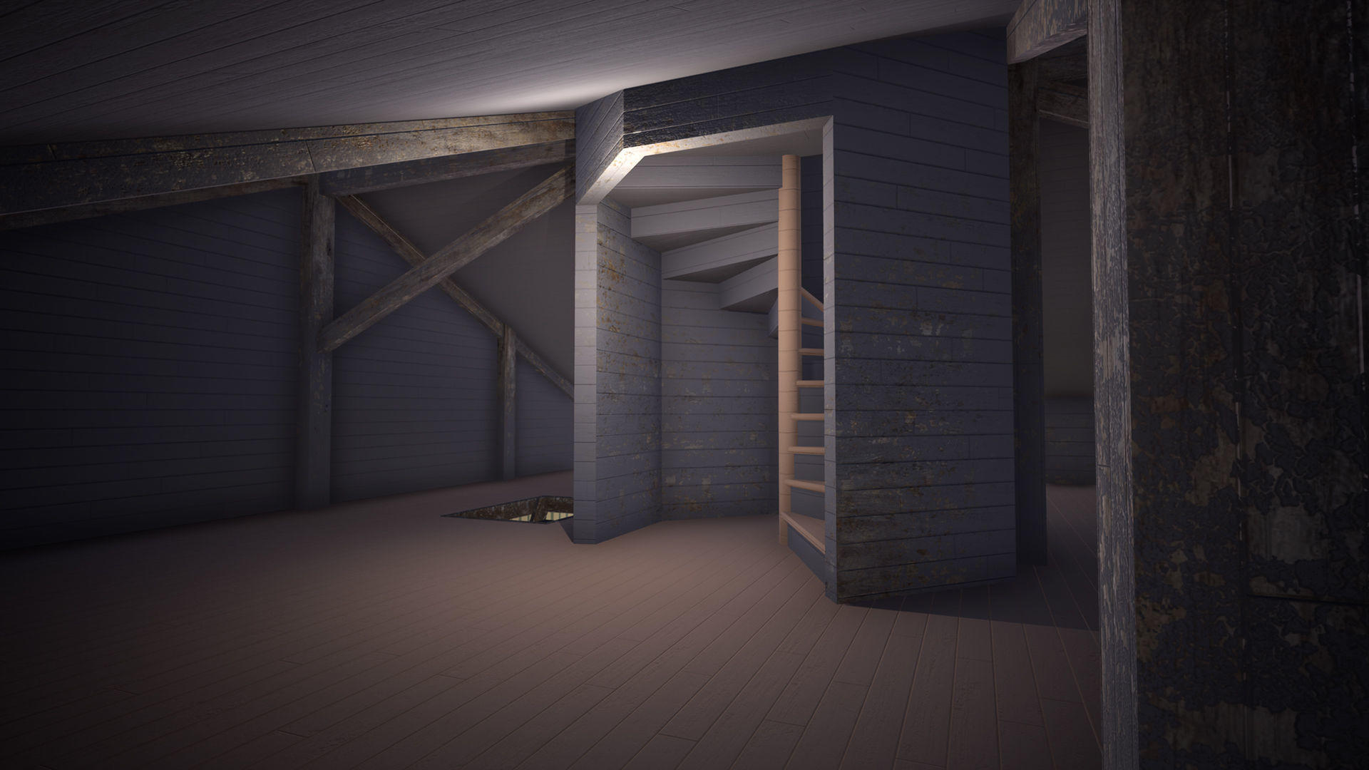 Russian Estate House Unreal Engine 4 Low-poly 3D model_33