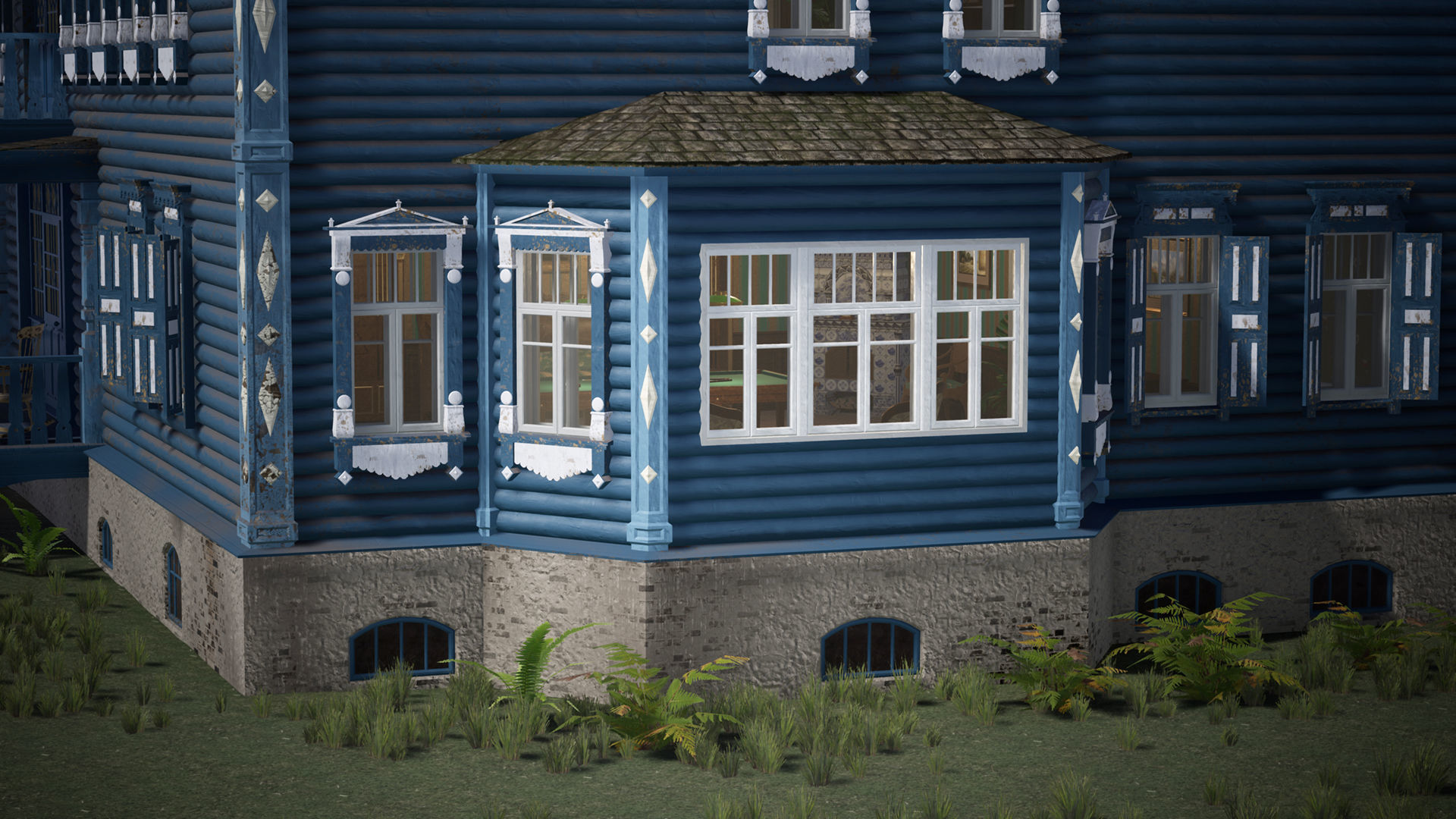 Russian Estate House Unreal Engine 4 Low-poly 3D model_47