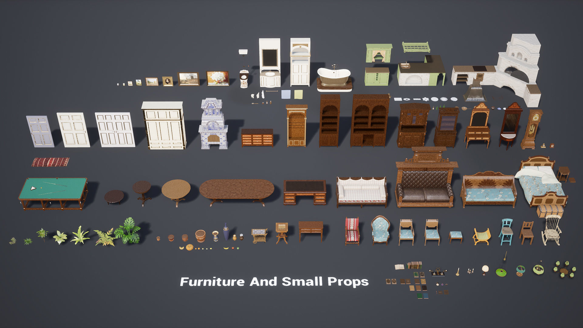 Russian Estate House Unreal Engine 4 Low-poly 3D model_27