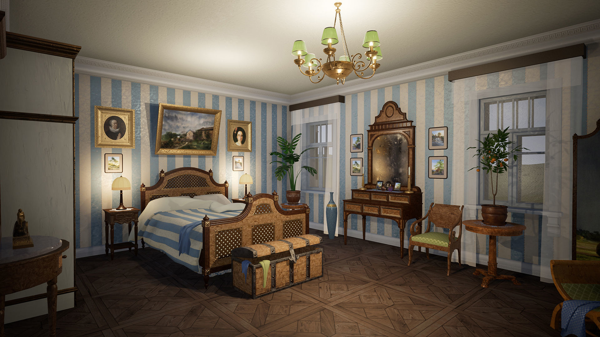 Russian Estate House Unreal Engine 4 Low-poly 3D model_12