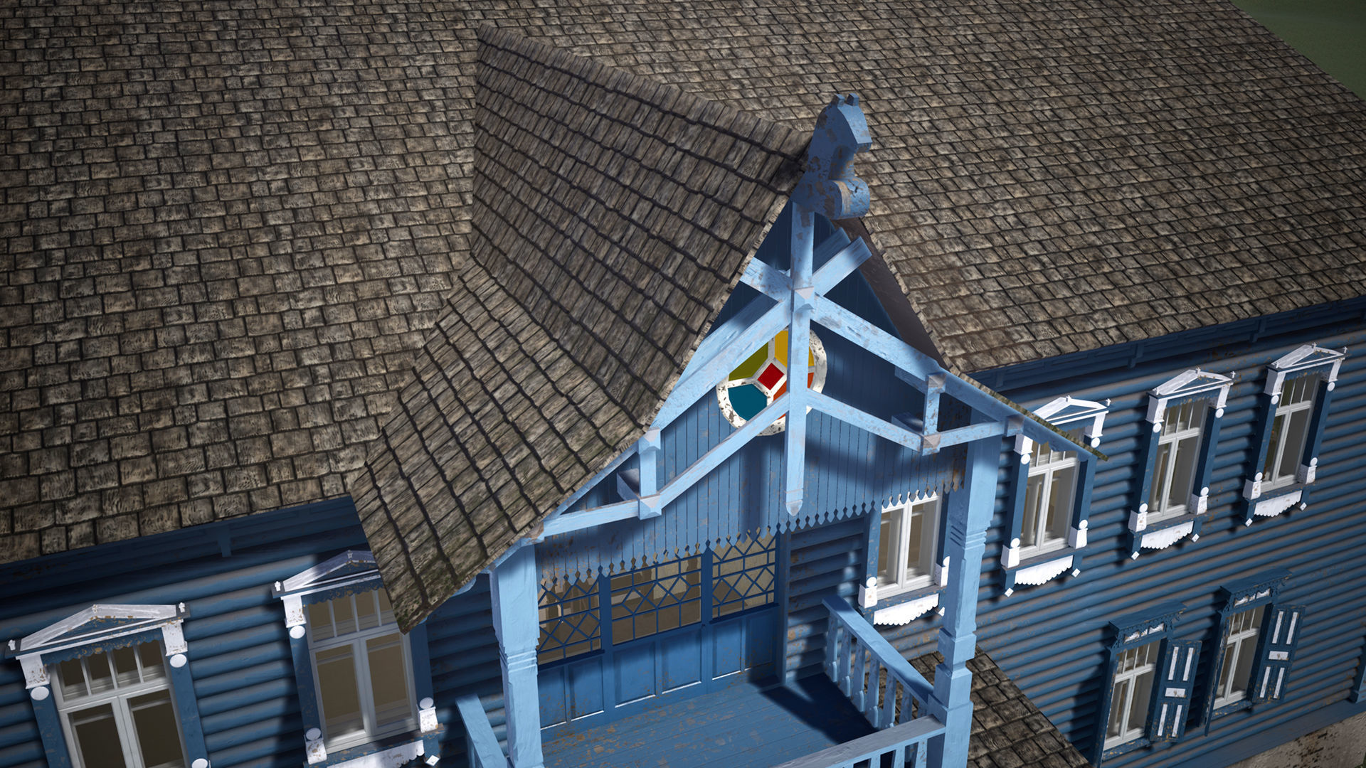 Russian Estate House Unreal Engine 4 Low-poly 3D model_48