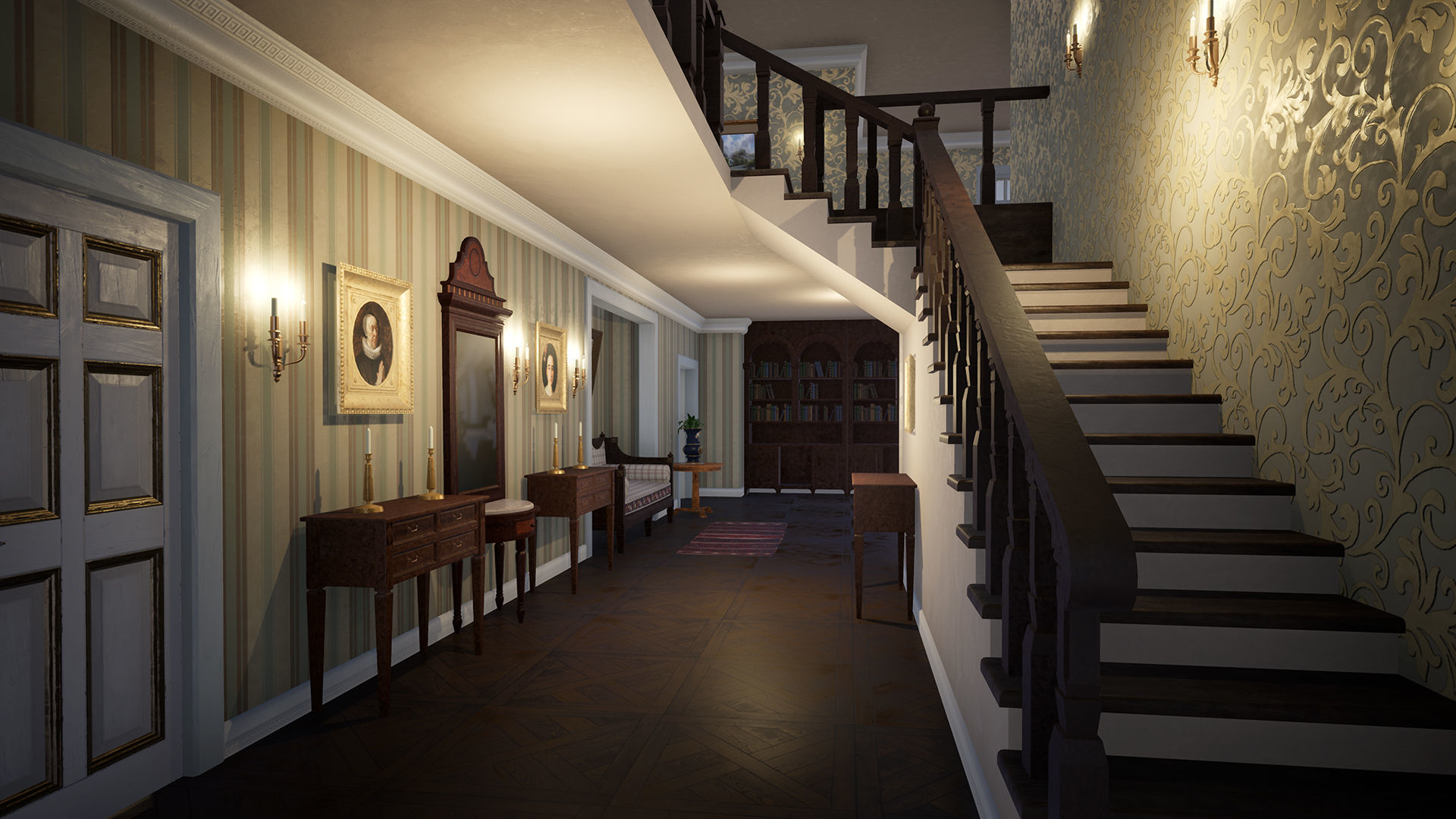 Russian Estate House Unreal Engine 4 Low-poly 3D model_24