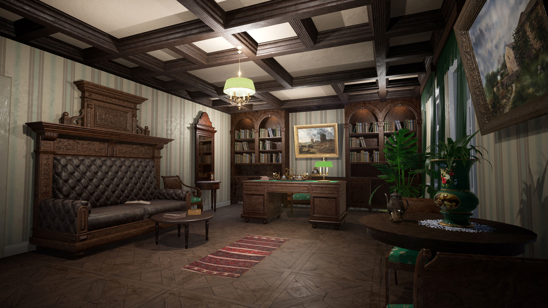 Russian Estate House Unreal Engine 4 Low-poly 3D model_18