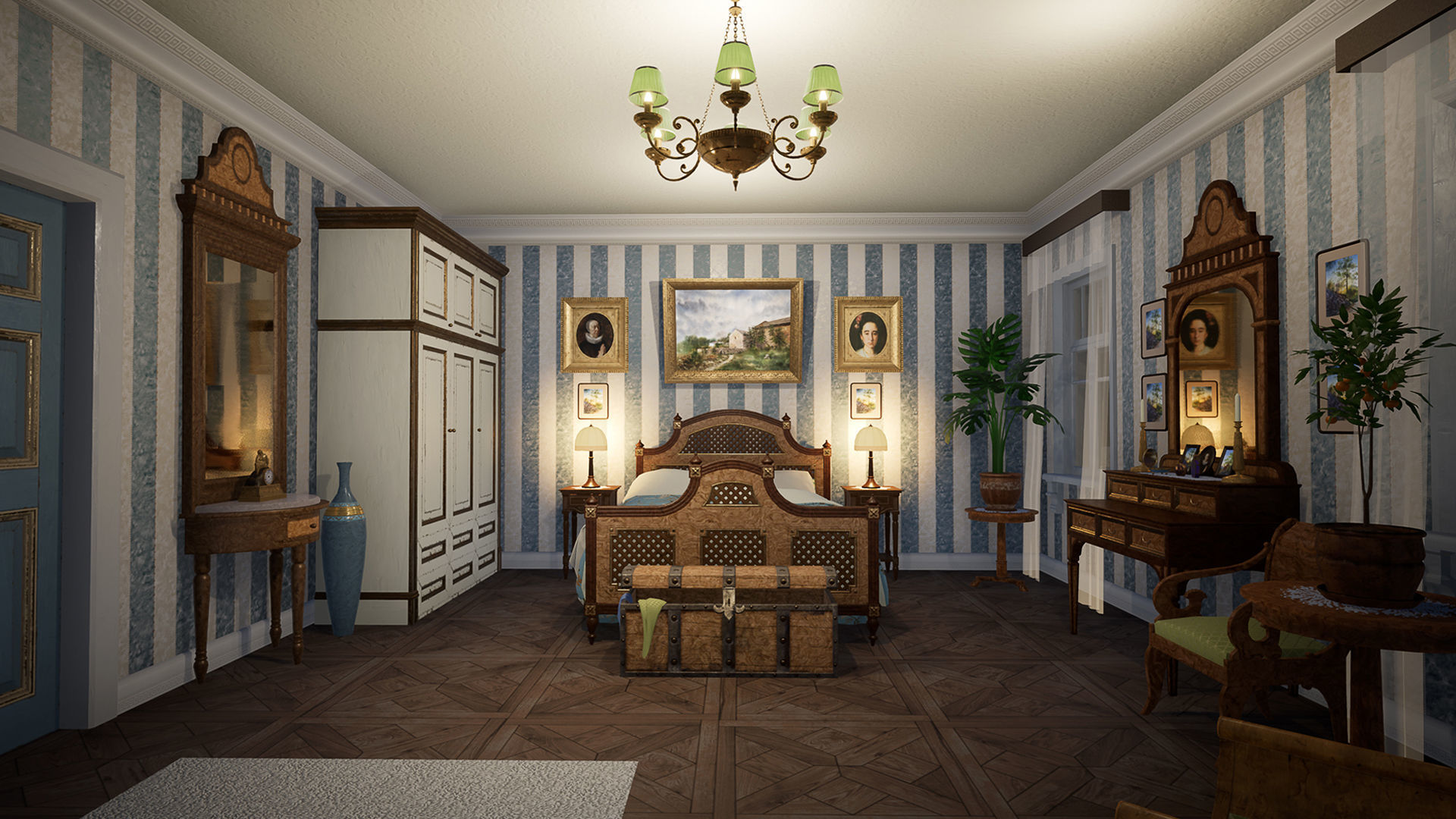 Russian Estate House Unreal Engine 4 Low-poly 3D model_14
