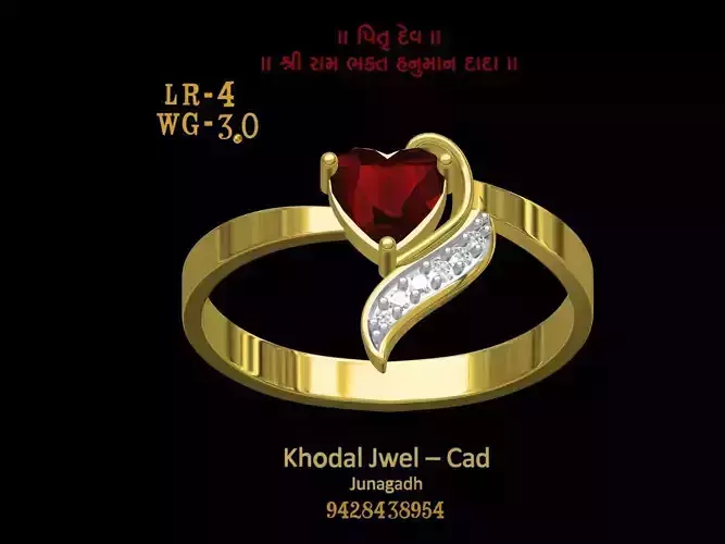 ladies ring Low-poly 3D model