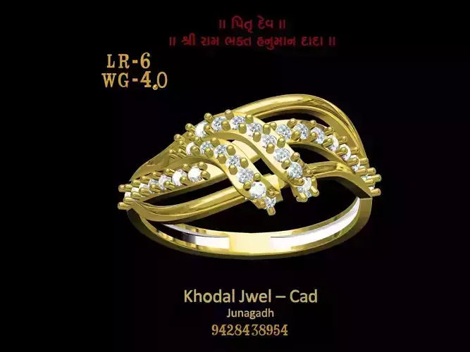 ladies ring Low-poly 3D model