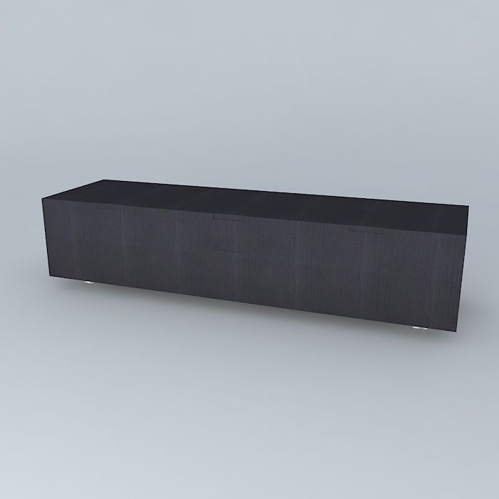 Media Cabinet Revised Free 3D model_1