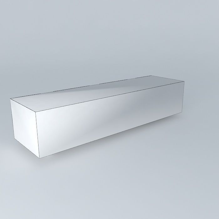 Media Cabinet Revised Free 3D model_3