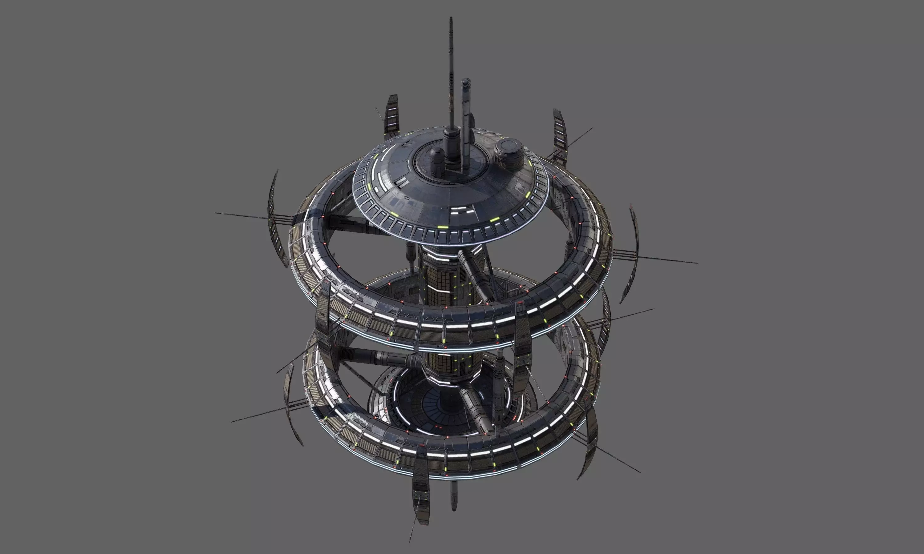 Space Station Low Poly 5 Low-poly 3D model_0